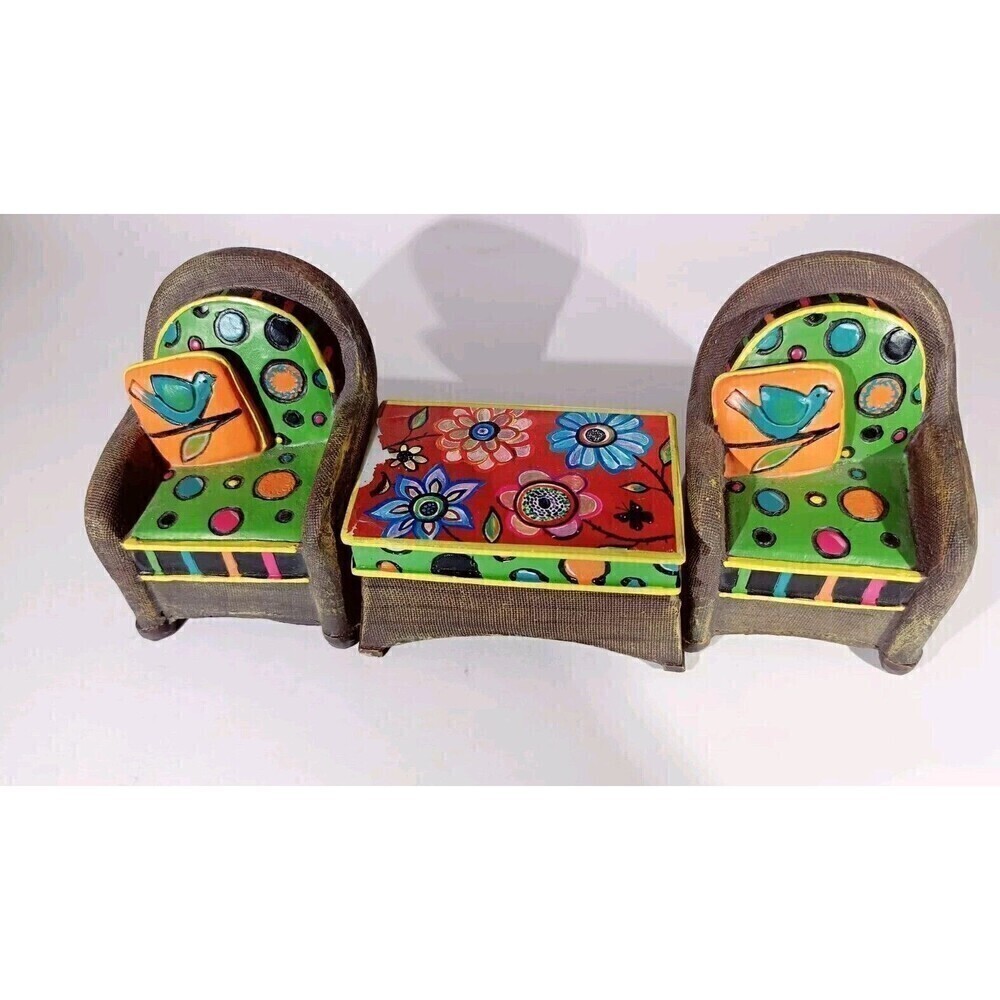 Lori Siebert Garden Set Mini Figurines Set Of 6 Doll Playhouse Display Yard Set - Picture 3 of 15